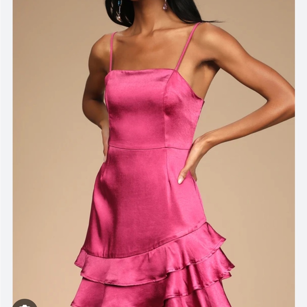 Pink Ruffled Tiered Mini Sundress LULUs
